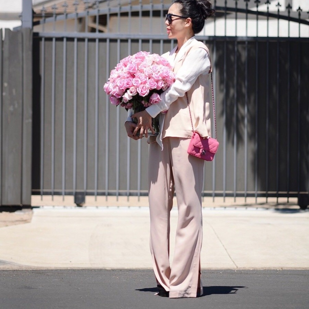 TY-LR Casual pants in light pink